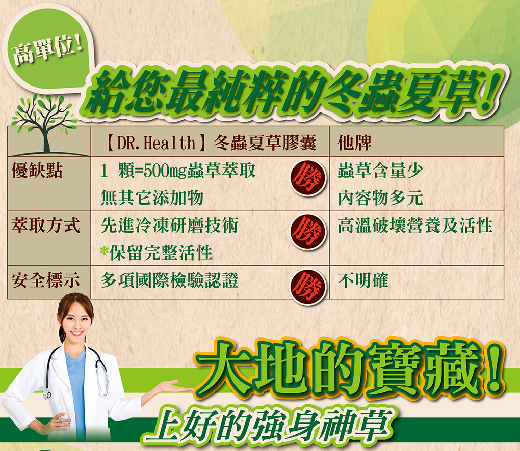 我愛簡單購 IEasyShopping 【達特漢司】冬蟲夏草菌絲體膠囊