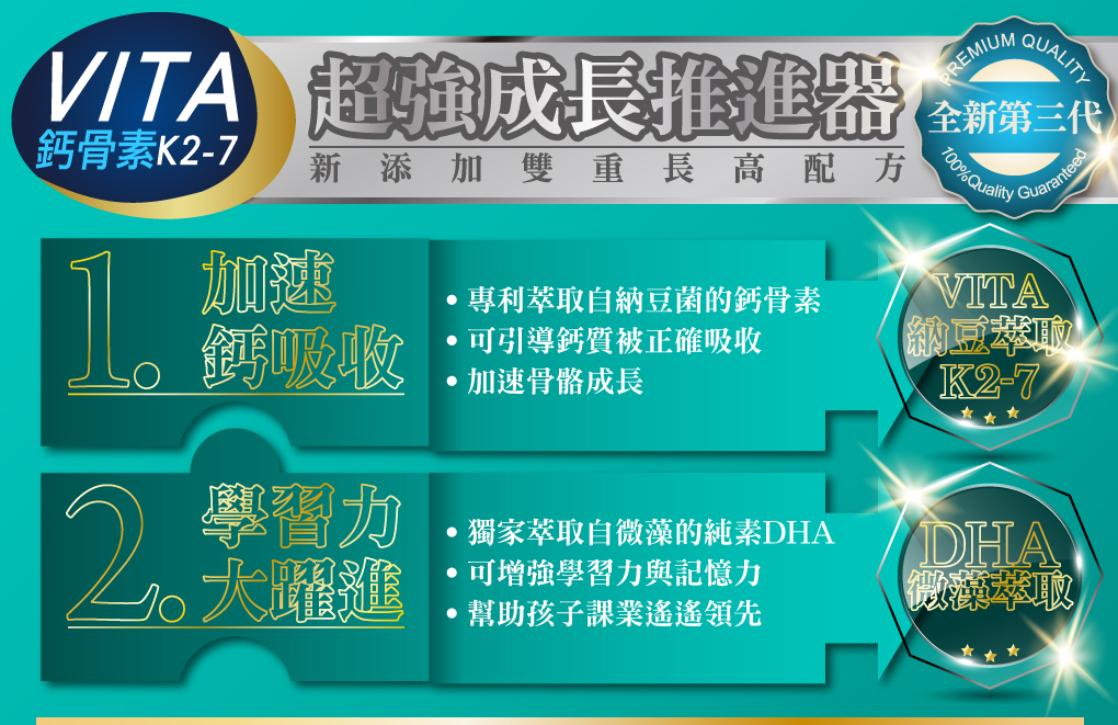 我愛簡單購 IEasyShopping 【達特漢司】第三代-高登鈣 12盒-成長高鈣